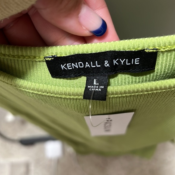 NWT KENDALL AND KYLIE GREEN MINI DRESS - Picture 2 of 3